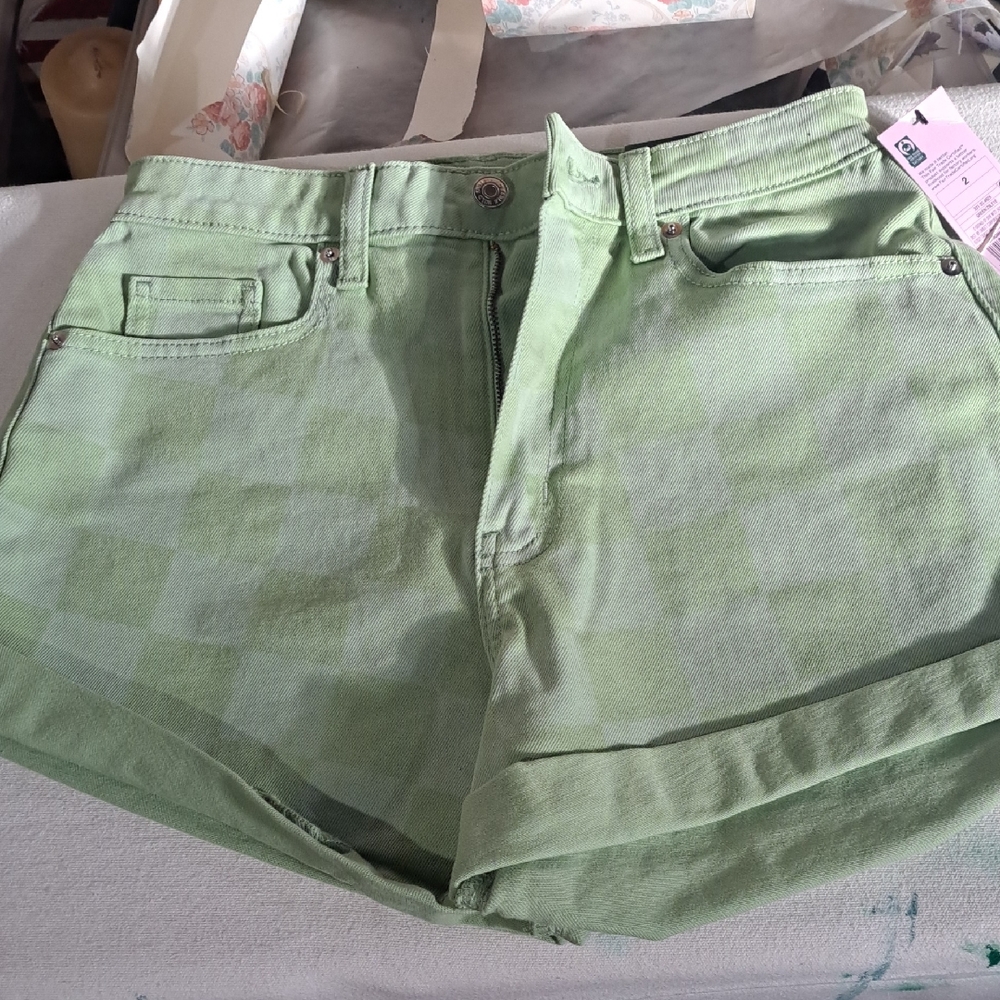 Wild Fable Light Green Jean Shorts